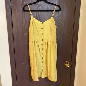 Maurices yellow button up dress